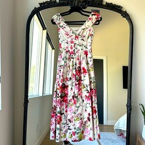Abercrombie & Fitch floral petite midi dress
